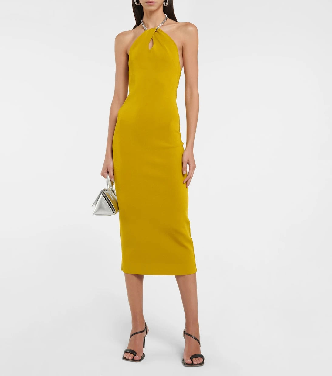Galvan - Cleopatra embellished midi dress