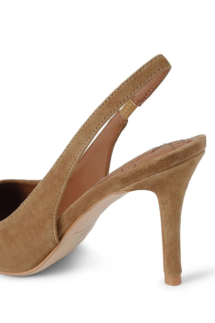 Kurt Geiger London Belgravia Sling 85 Tan Süet Topuklu Ayakkabı