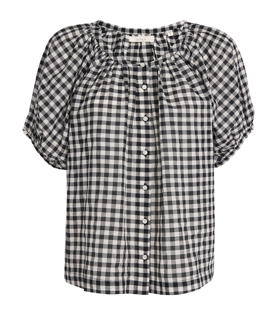 DÔEN Multi Check June Blouse