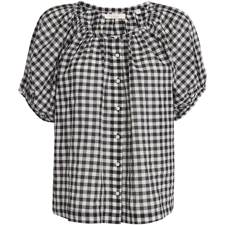 DÔEN Multi Check June Blouse