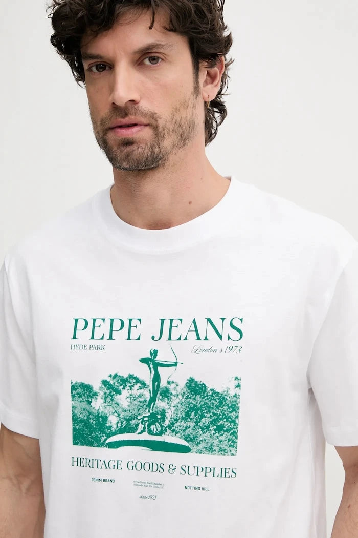 Памучна тениска Pepe Jeans PATCH