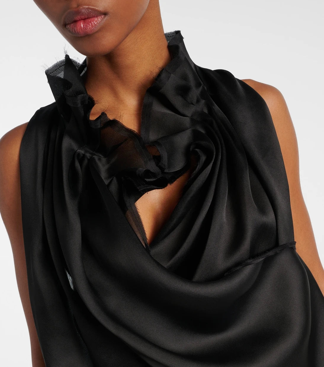 Khaite - Meegan draped silk top