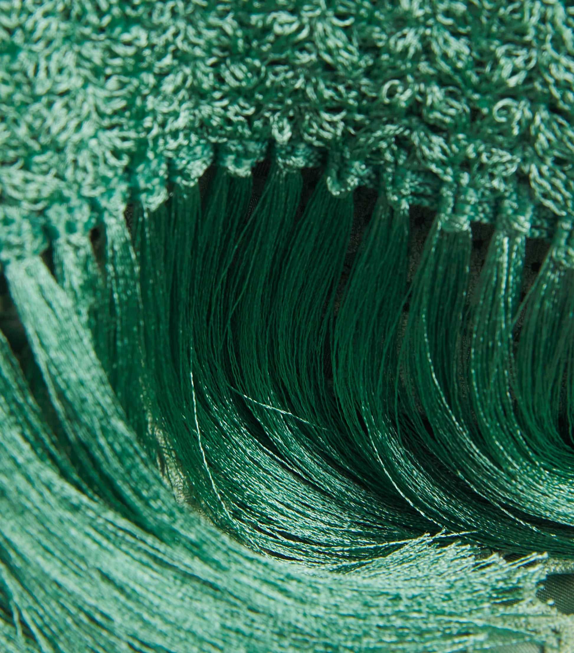 Crochet Fringe-Trim Samba Mini Dress LIGHT GREEN