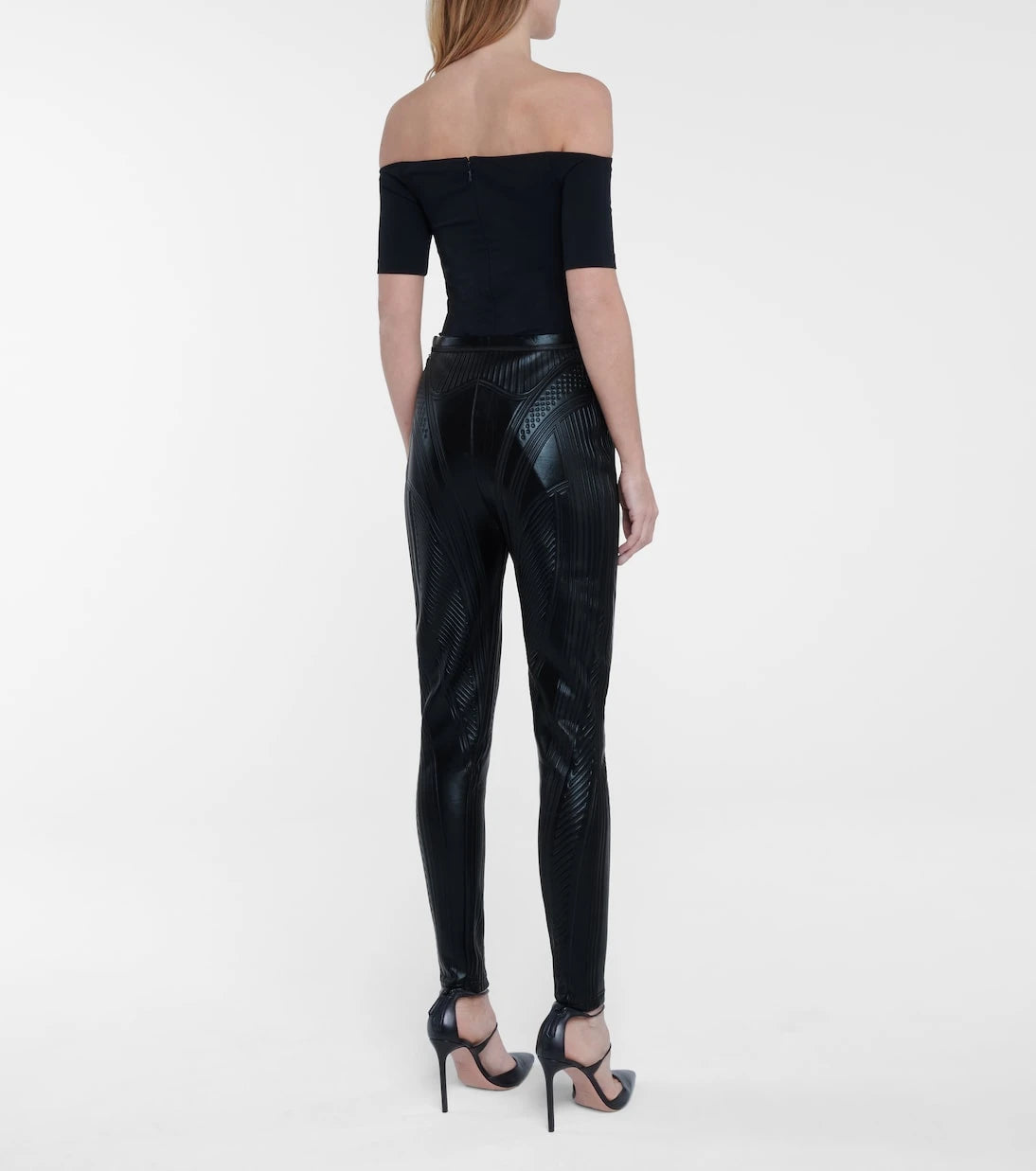 Mugler - Kabartmalı dalgıç taytı