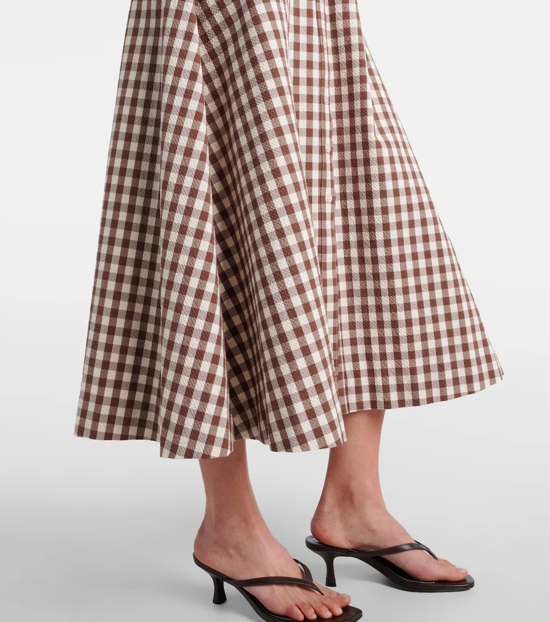 Veronica Beard - Mackey gingham seersucker midi dress
