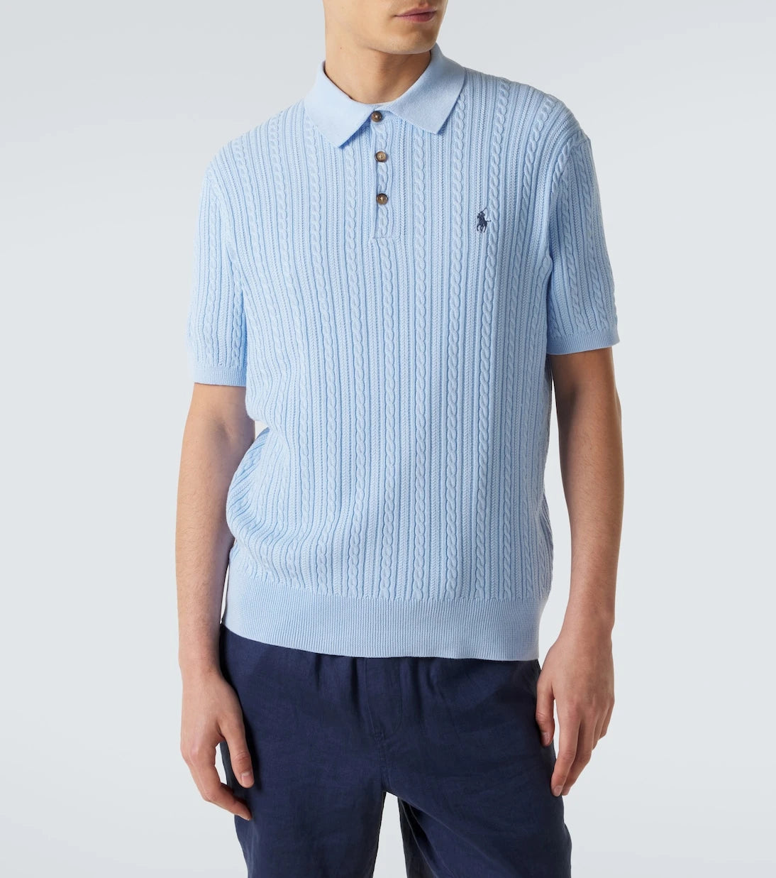 Polo Ralph Lauren - Cable-knit cotton polo sweater