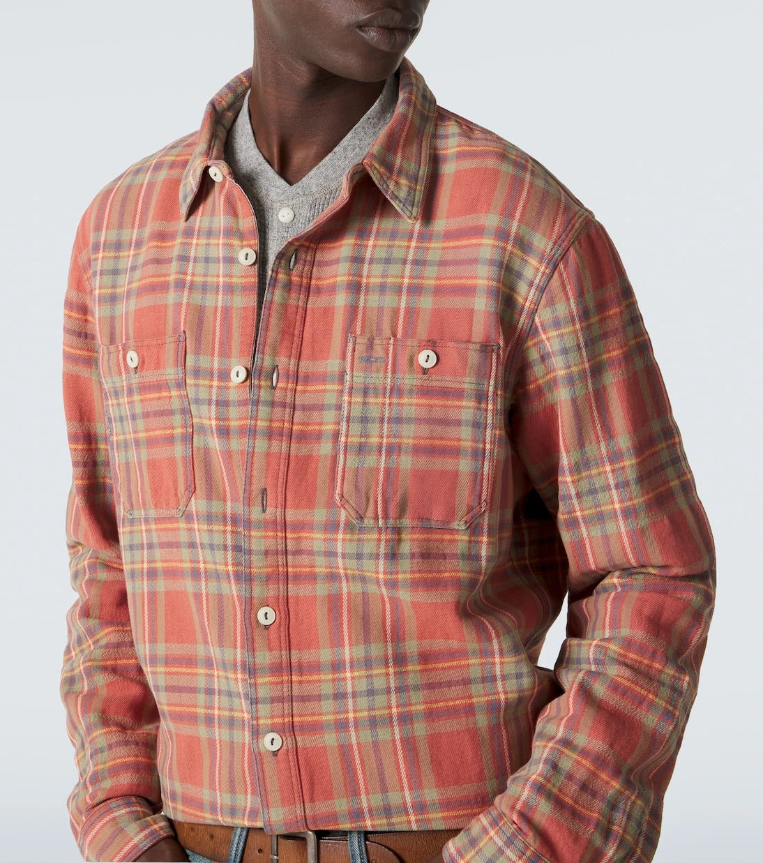RRL - Cameron plaid cotton twill shirt