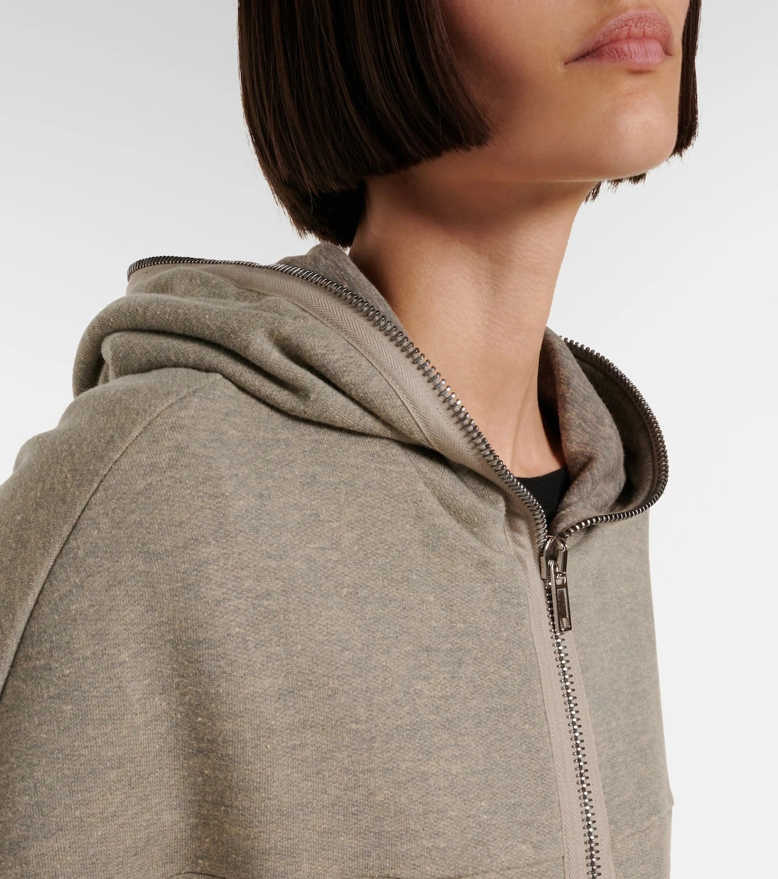 Rick Owens - Cropped cotton-blend jersey hoodie