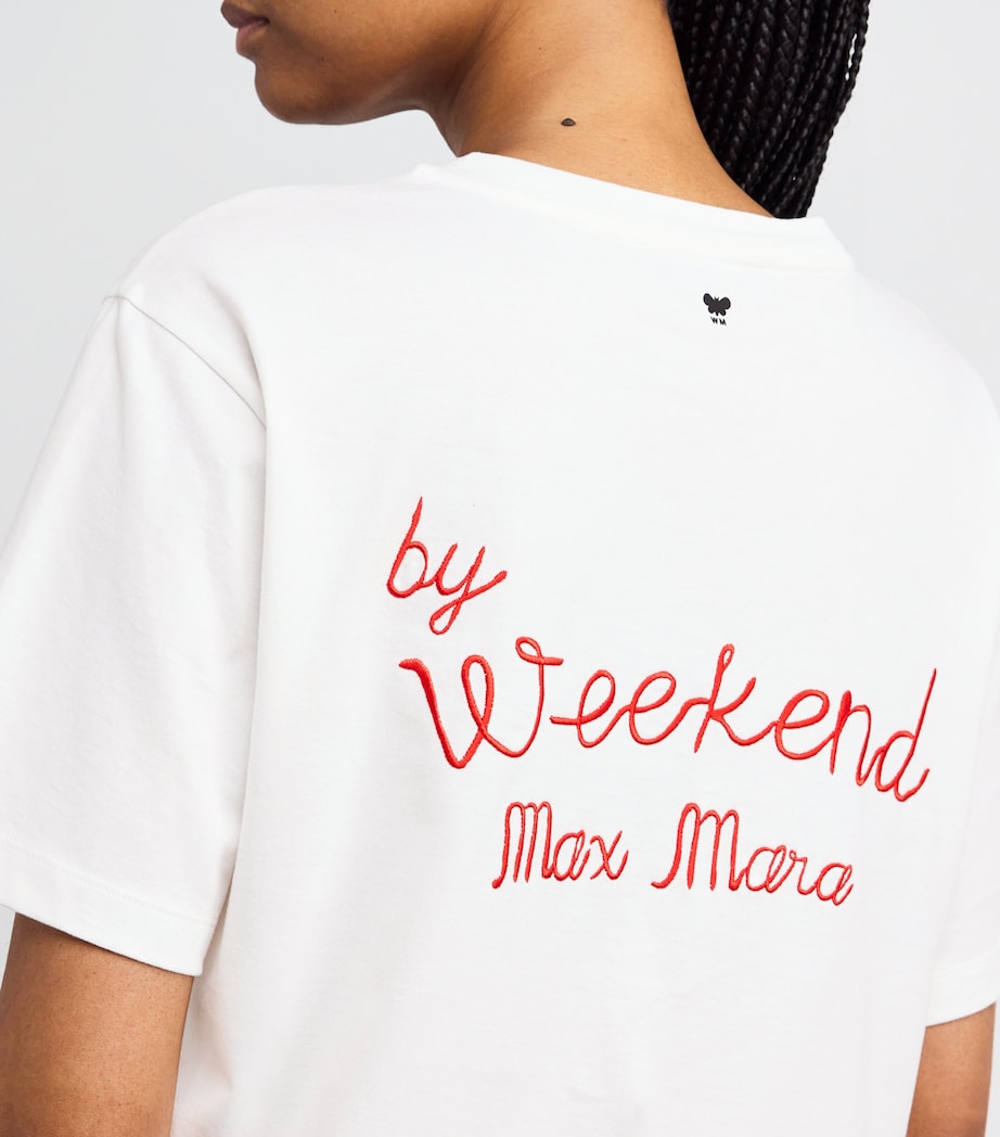 Weekend Max Mara White Cotton Embroidered T-Shirt