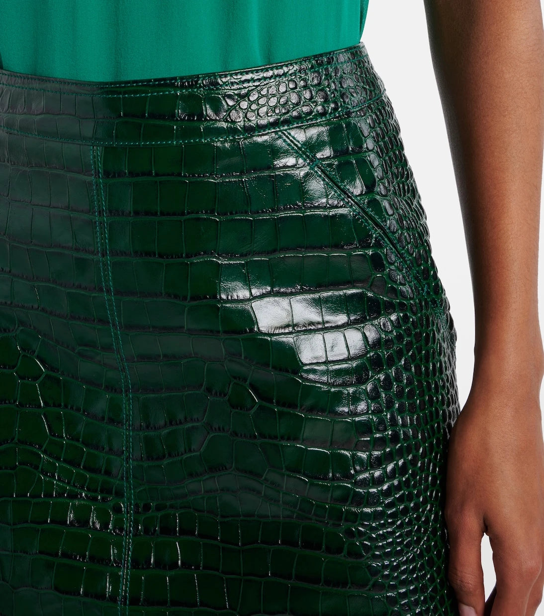 Tom Ford - Croc-effect leather miniskirt