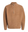 Le 17 Septembre Beige Wool-Blend Half-Zip Sweater