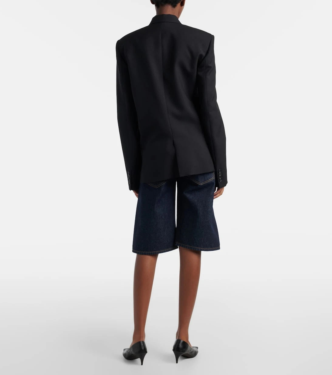 Khaite - Kinga denim Bermuda shorts