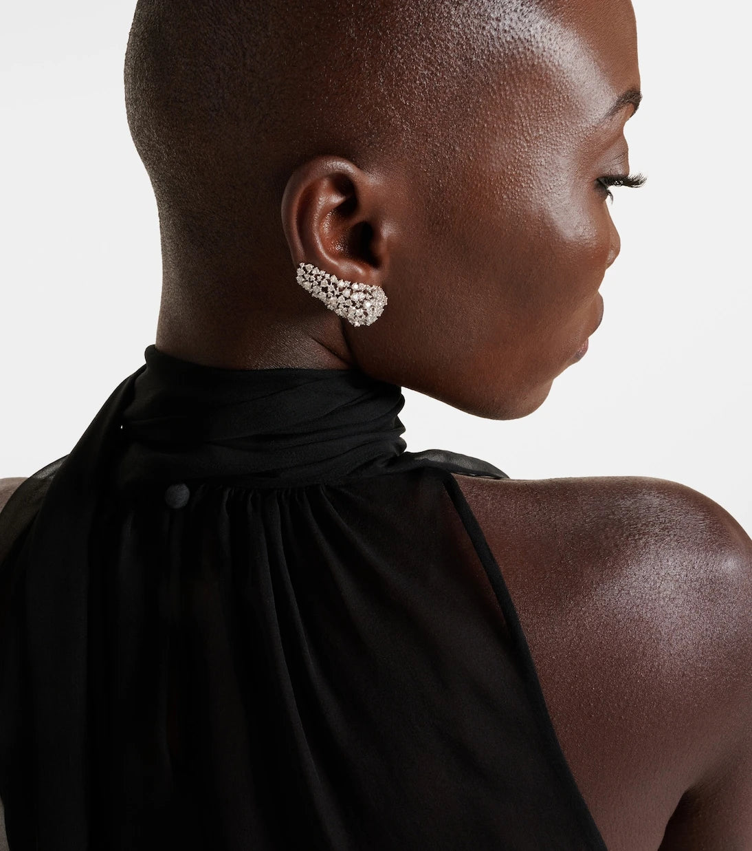 Ananya - Scatter 18kt white gold earrings with diamonds