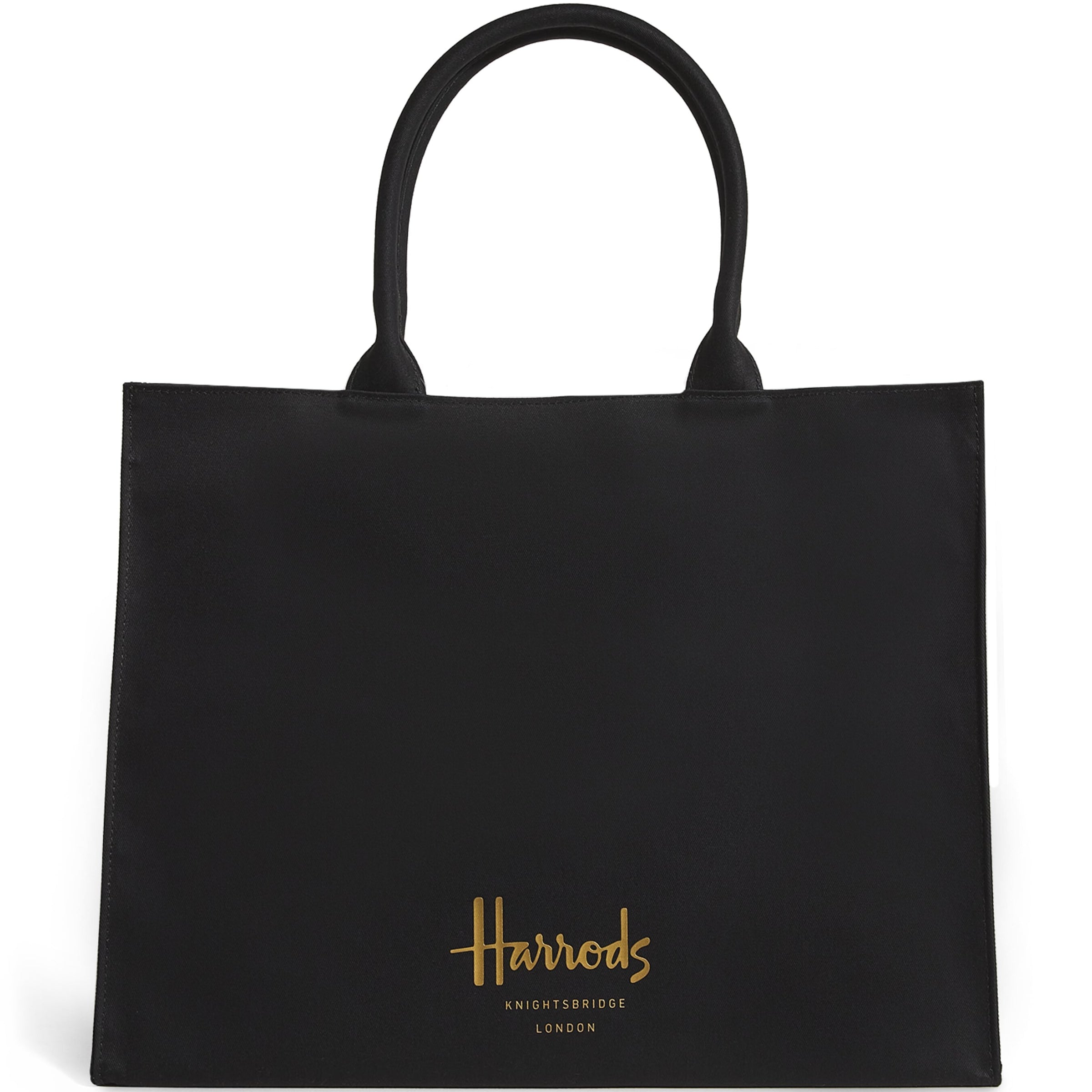 Black Large Cotton Logo Tote Bag