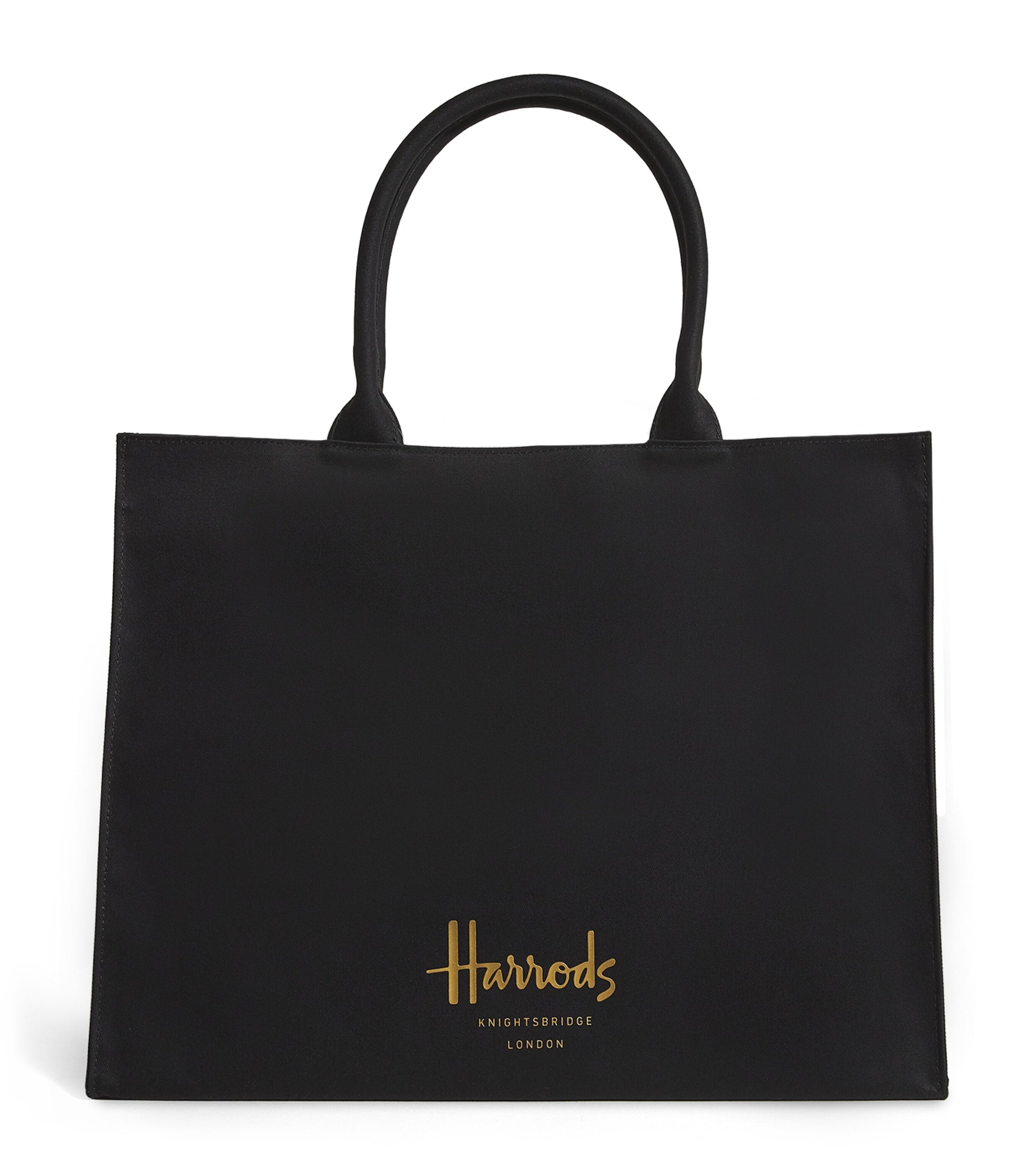 Black Large Cotton Logo Tote Bag