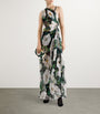 Multi Floral One-Shoulder Maxi Dress