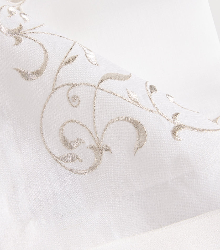 Dea Linen Embroidered Scroll Table Runner (50cm x 210cm)