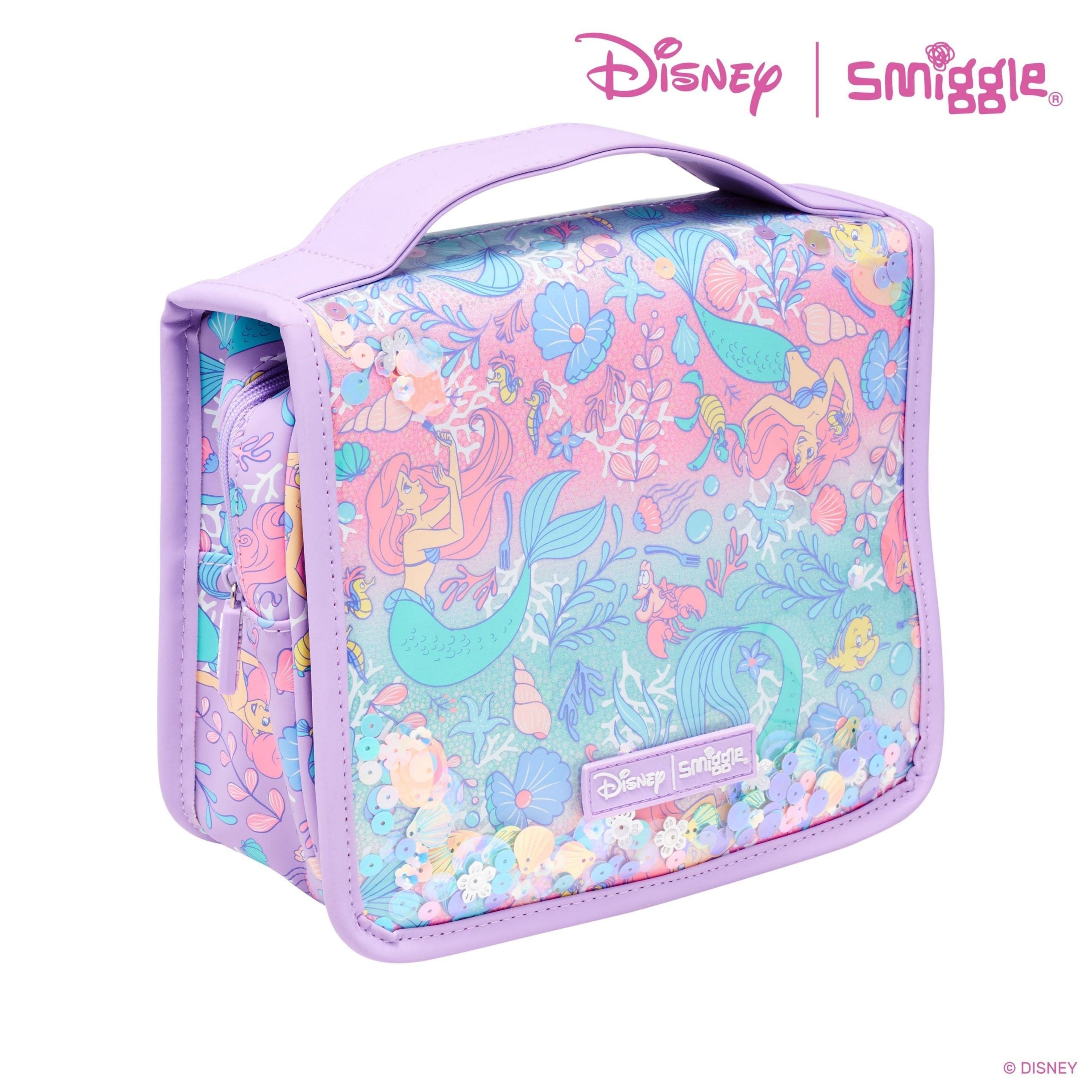 Smiggle - Disney Prensesi Ariel Seyahat ve Tuvalet Çantası