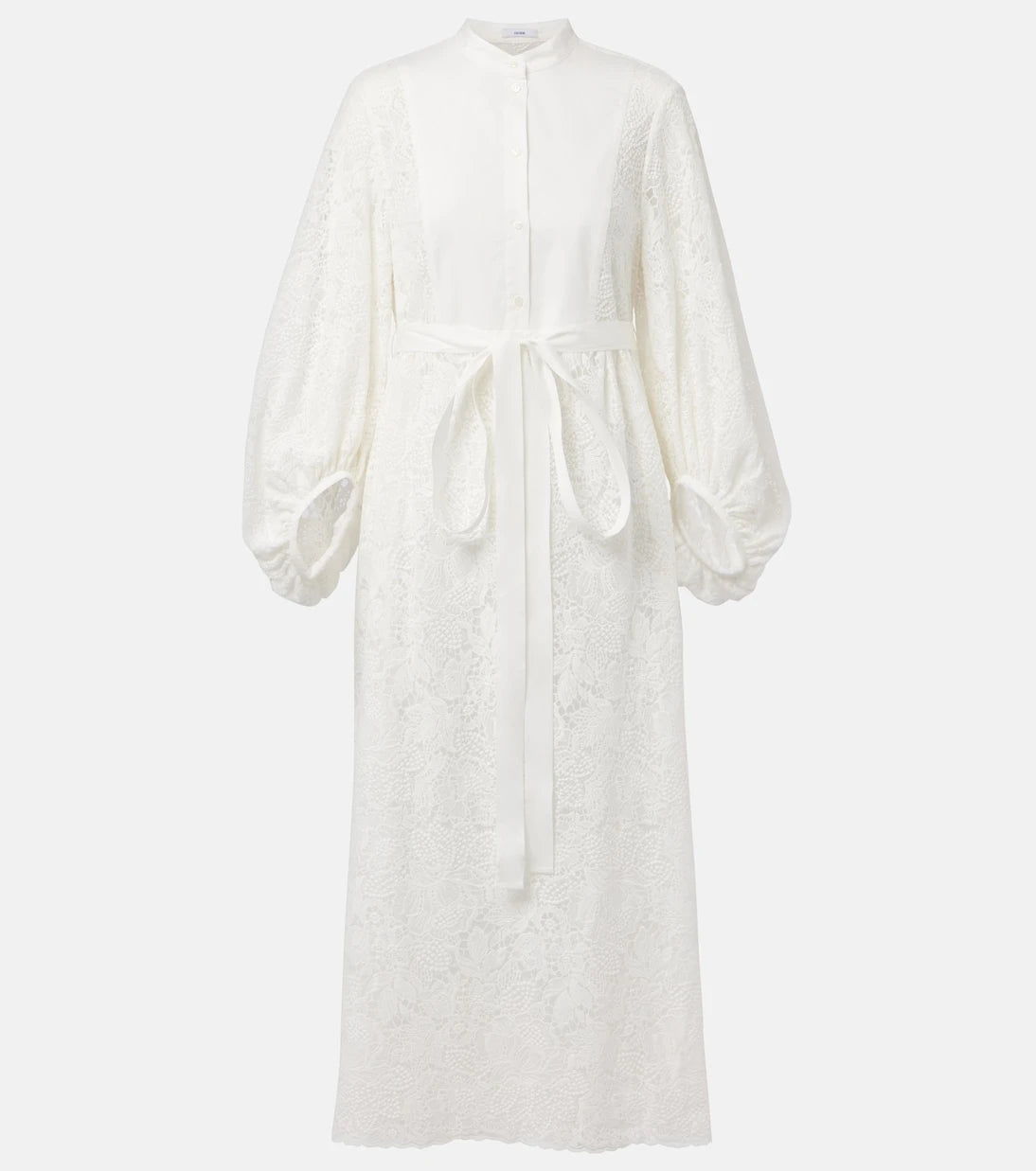 Erdem - Embroidered cotton lace midi dress