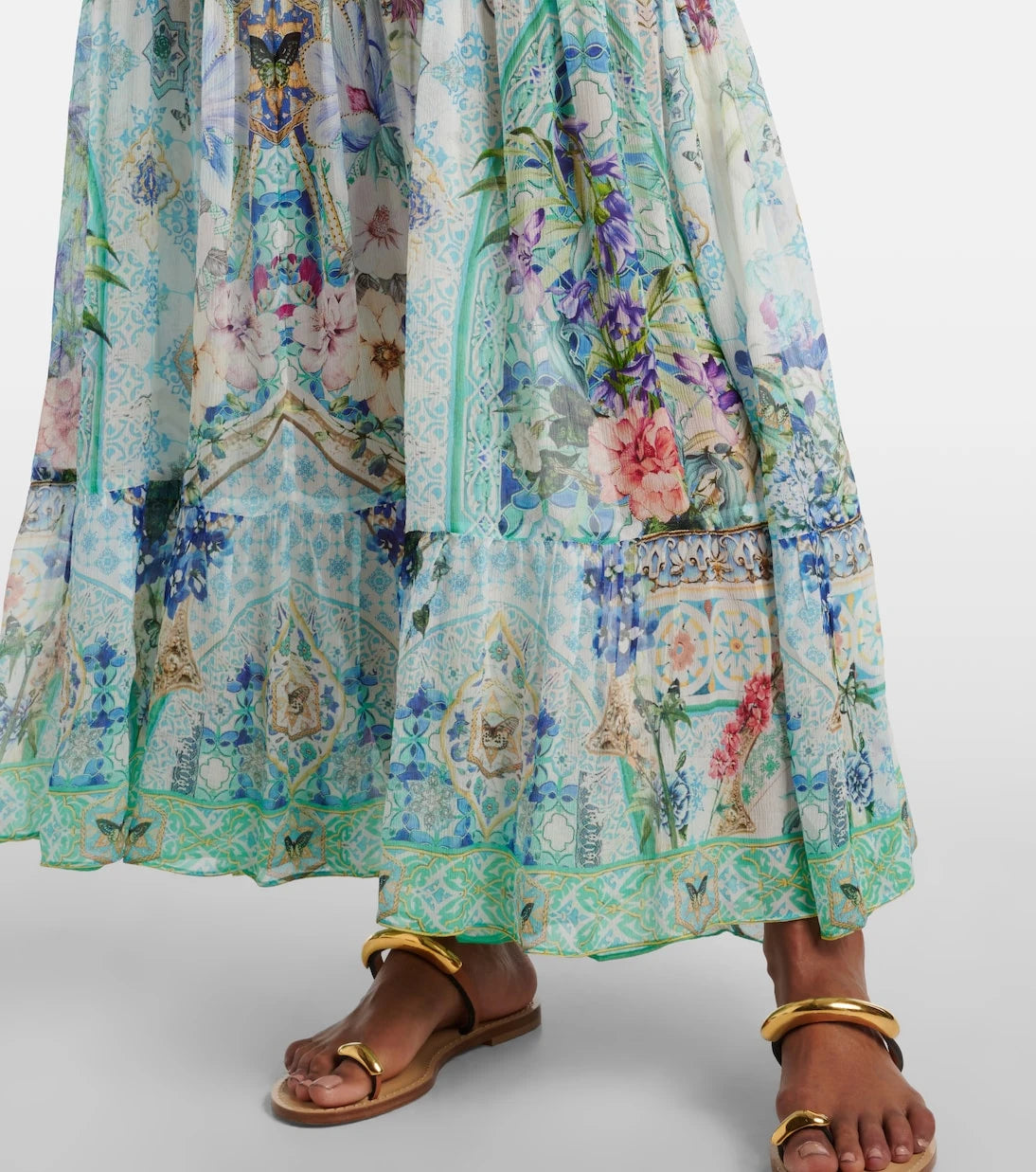 Camilla - Crystal-embellished silk maxi dress