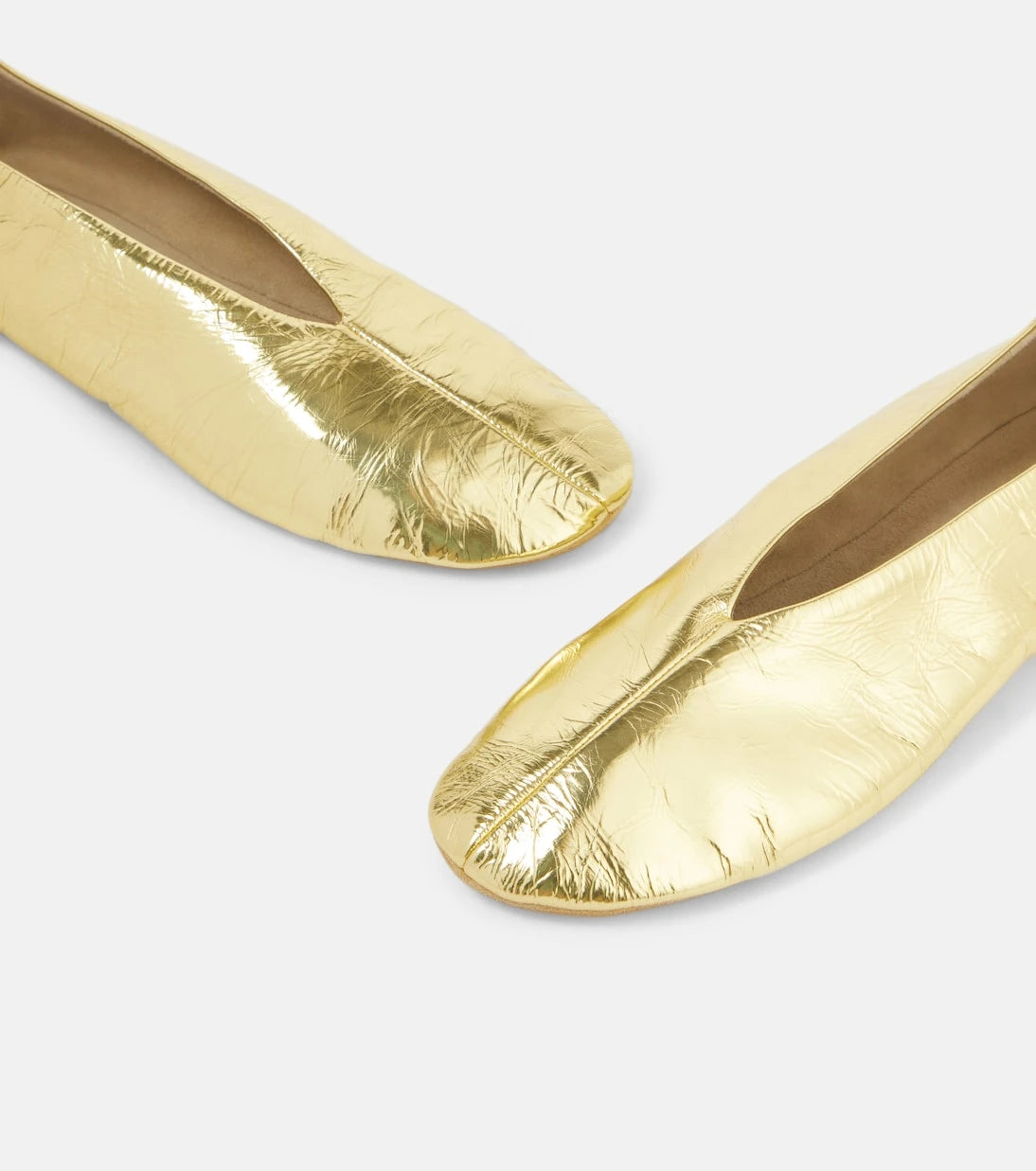 The Row - Stella metallic leather ballet flats