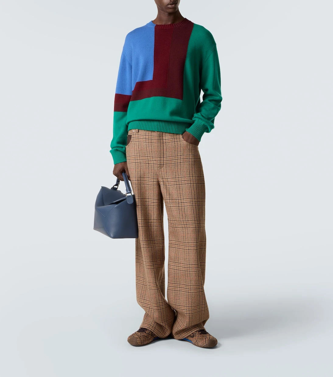 Loewe - كنزة صوفية بتصميم ألبيرس بنمط الألوان المتداخلة