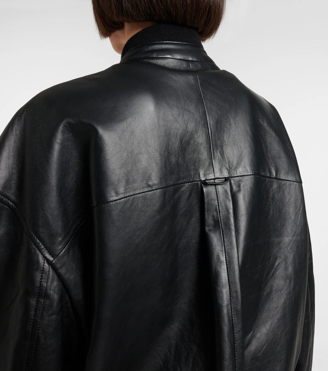 The Row - Eleonora leather bomber jacket