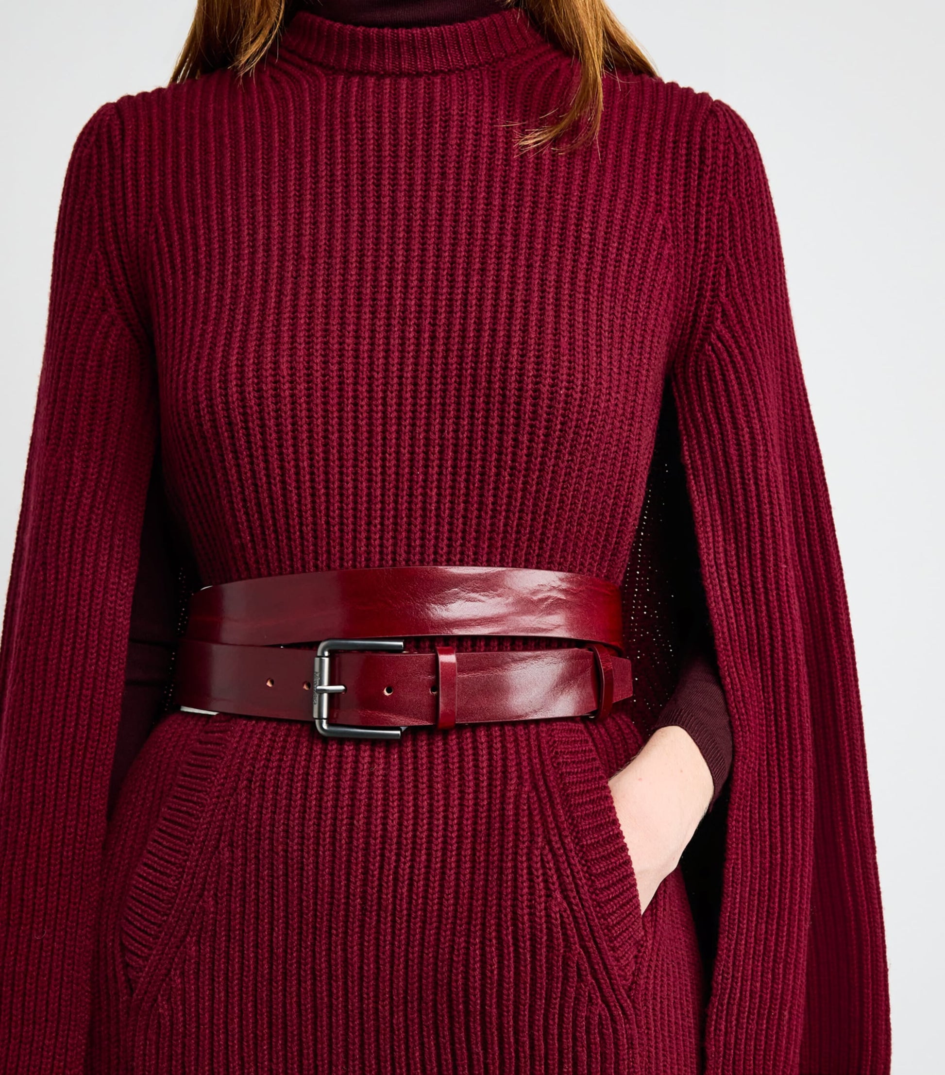Red Wool-Cashmere Mini Dress