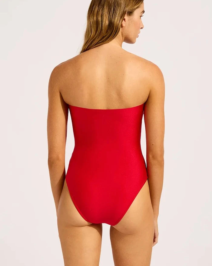 Seafolly Kadın Tek Parça Mayo Ring Front