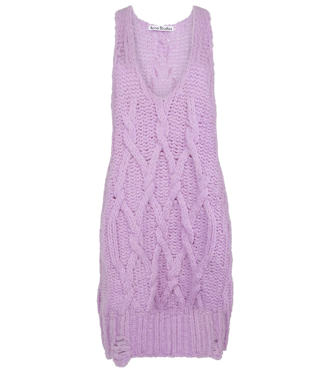 Acne Studios - Cable-knit wool-blend minidress