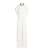 Stella McCartney White Satin Crystal Embellished Jumpsuit