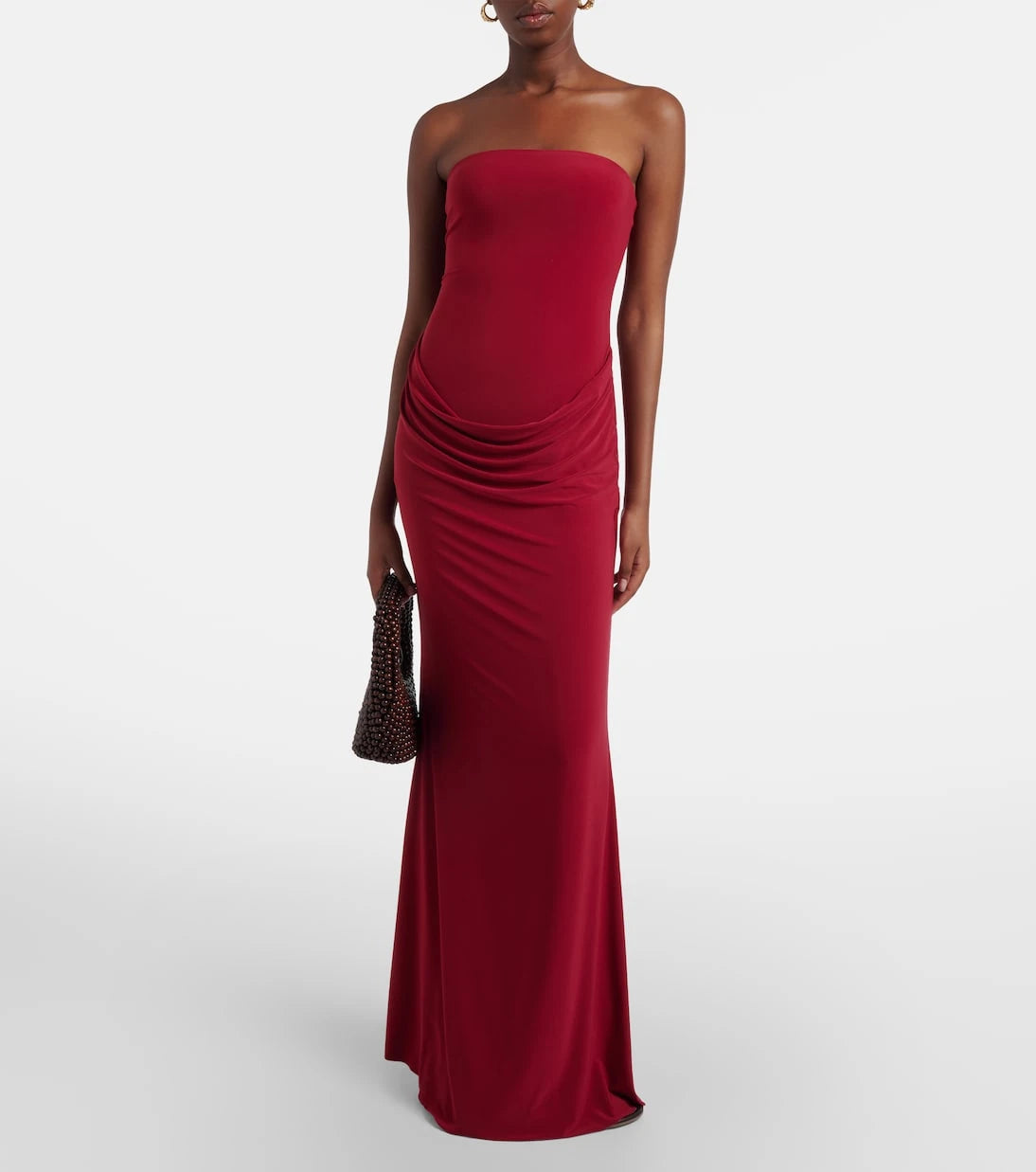 Bananhot - Elice draped cotton maxi dress