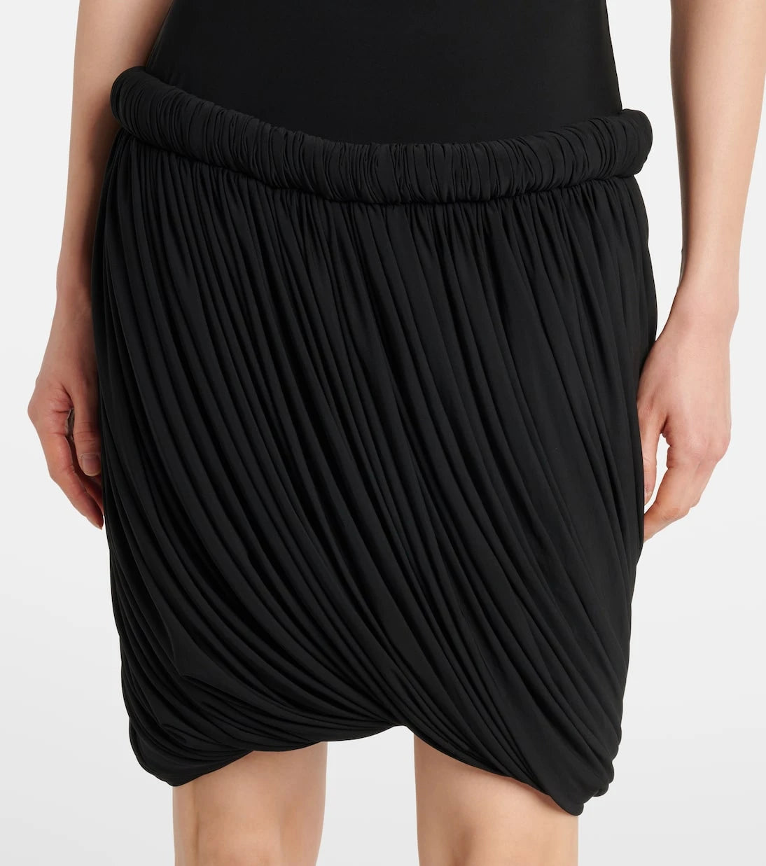 Alaïa - Draped jersey midi dress