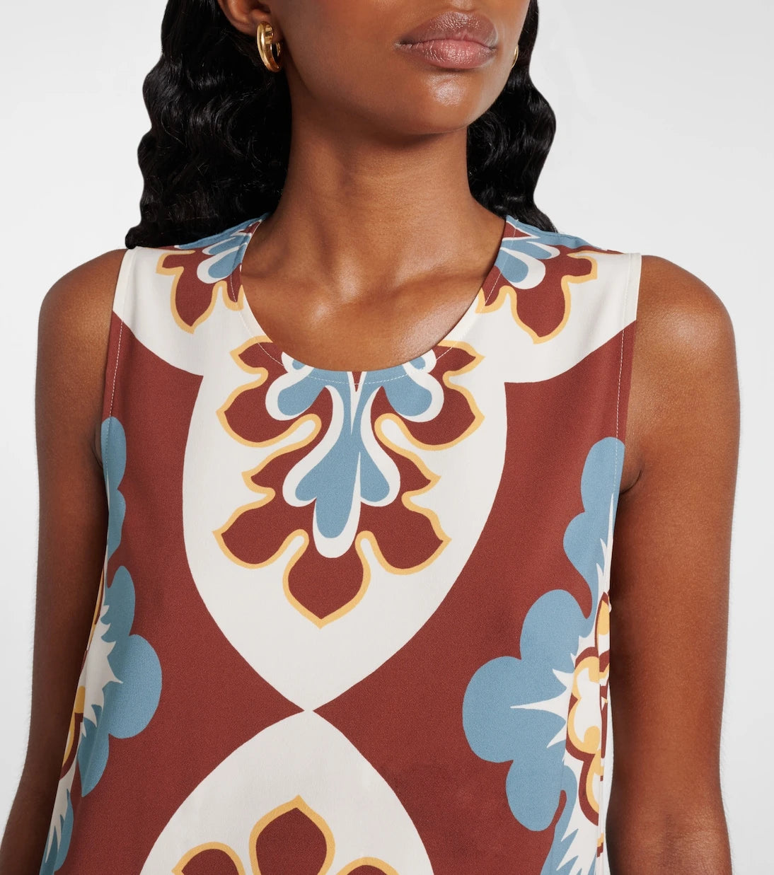 La DoubleJ - Printed satin shift dress