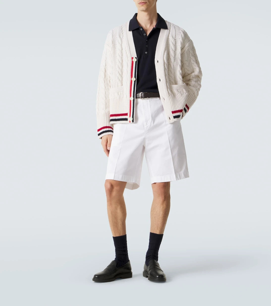 Thom Browne - 4-Bar cotton piqué polo shirt