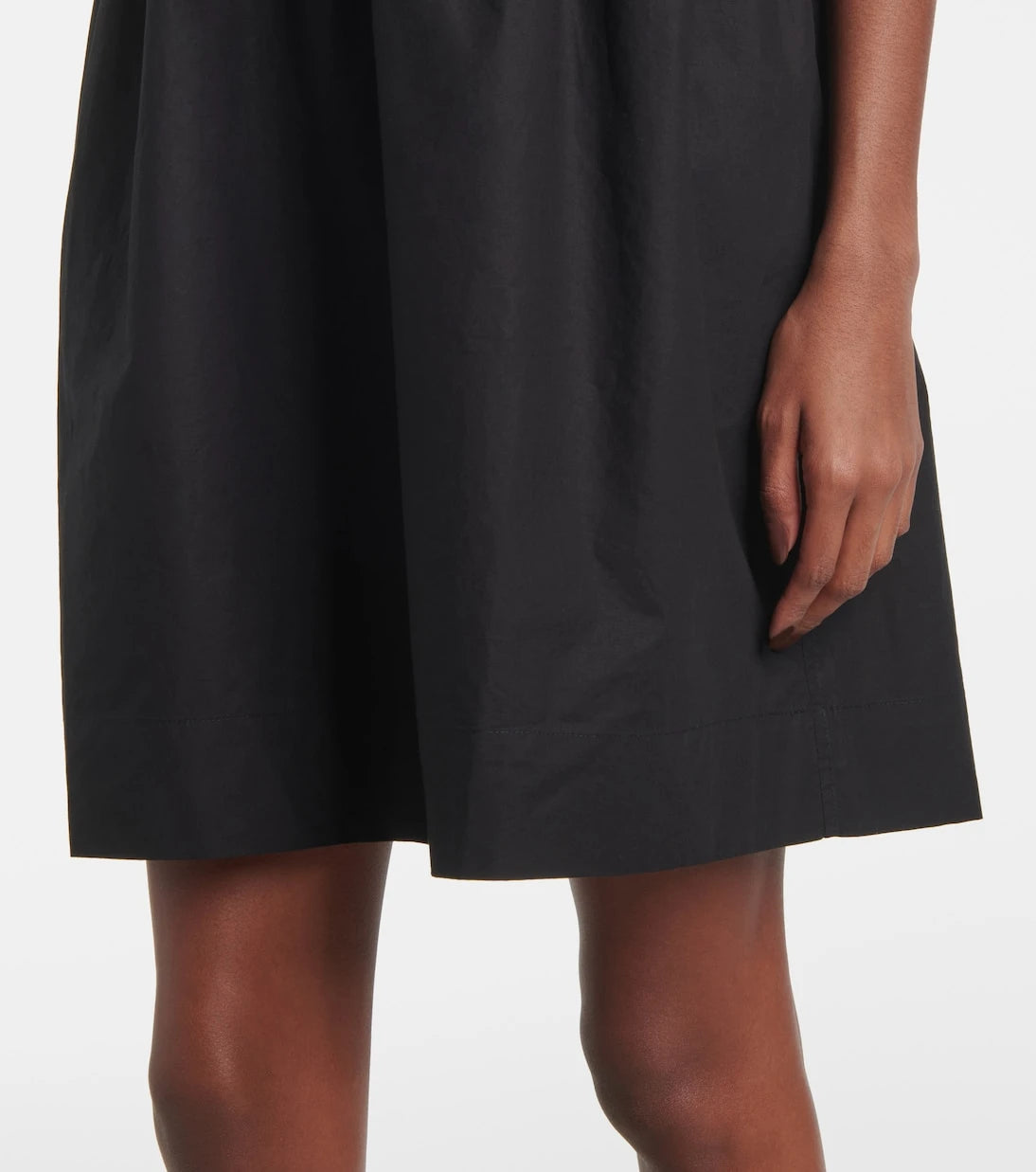 Ganni - Bow-detail cotton poplin minidress