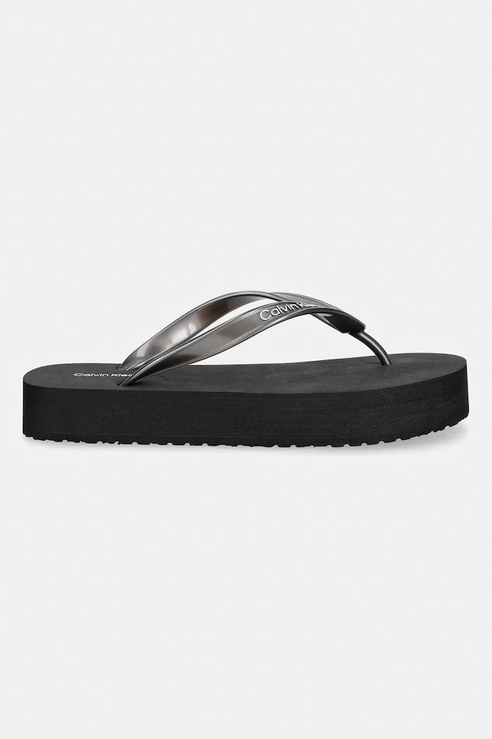 Calvin Klein джапанки дамски FLATFORM FLIP FLOP MET TPU