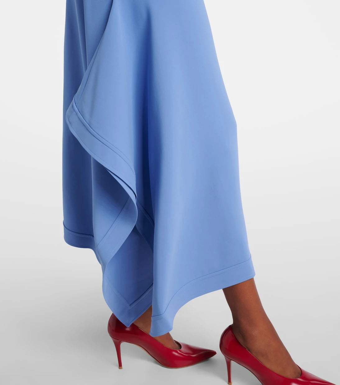 Ferragamo - Gancini draped asymmetric cady maxi dress