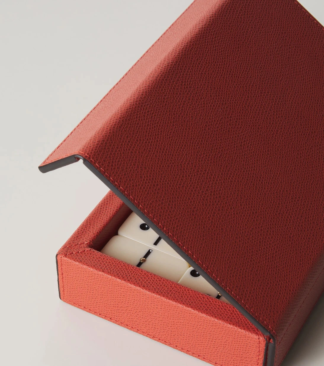 Giobagnara - Parma leather and walnut domino set