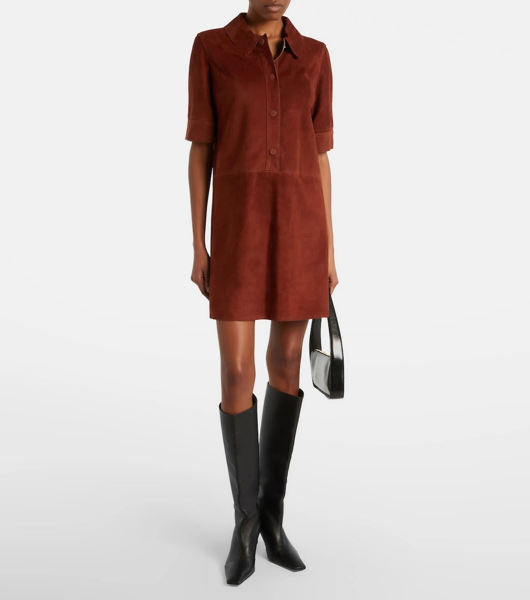 Yves Salomon - Suede polo dress