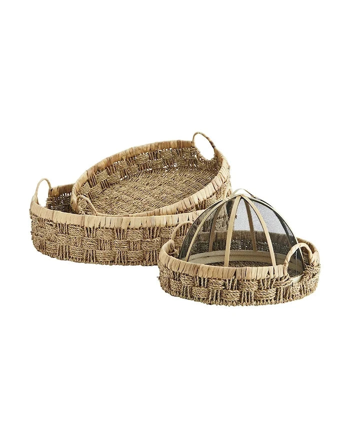 Madam Stoltz Dekoratif Sepet Seti 38 x 9 / 45 x 11 / 57 x 14 cm (3 Parça)