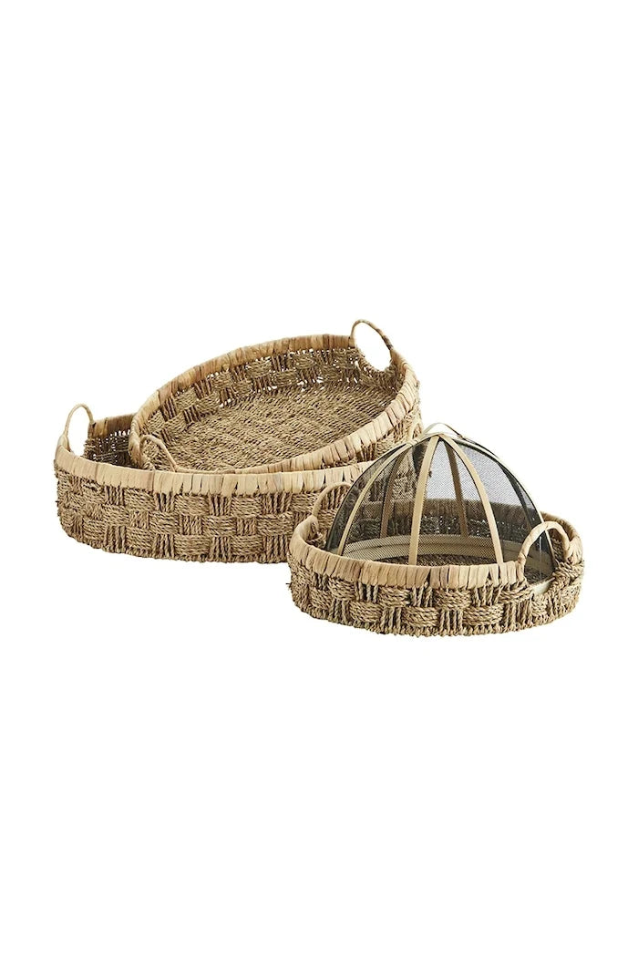 Madam Stoltz Dekoratif Sepet Seti 38 x 9 / 45 x 11 / 57 x 14 cm (3 Parça)