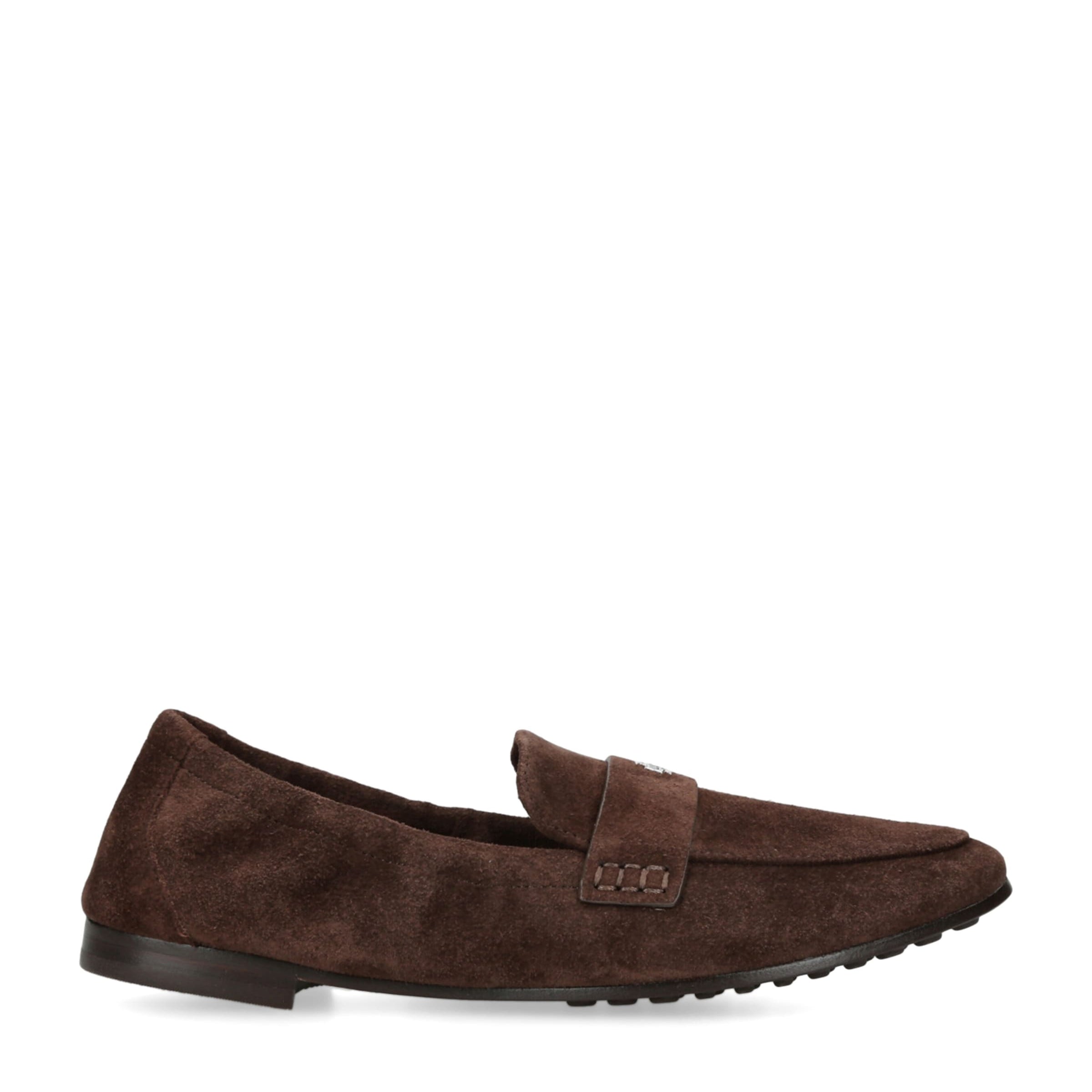 Brown Suede Ballet Loafers
