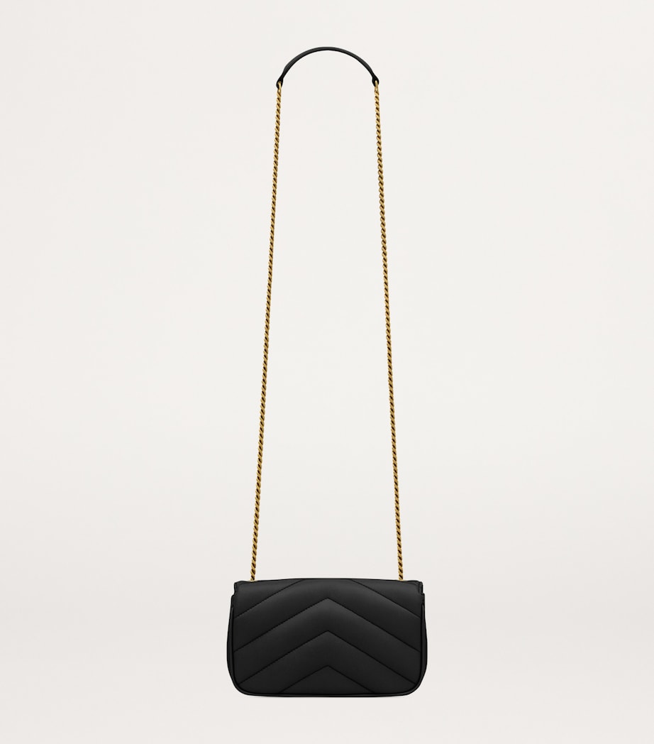 Purple Mini Leather Loulou Cross-Body Bag