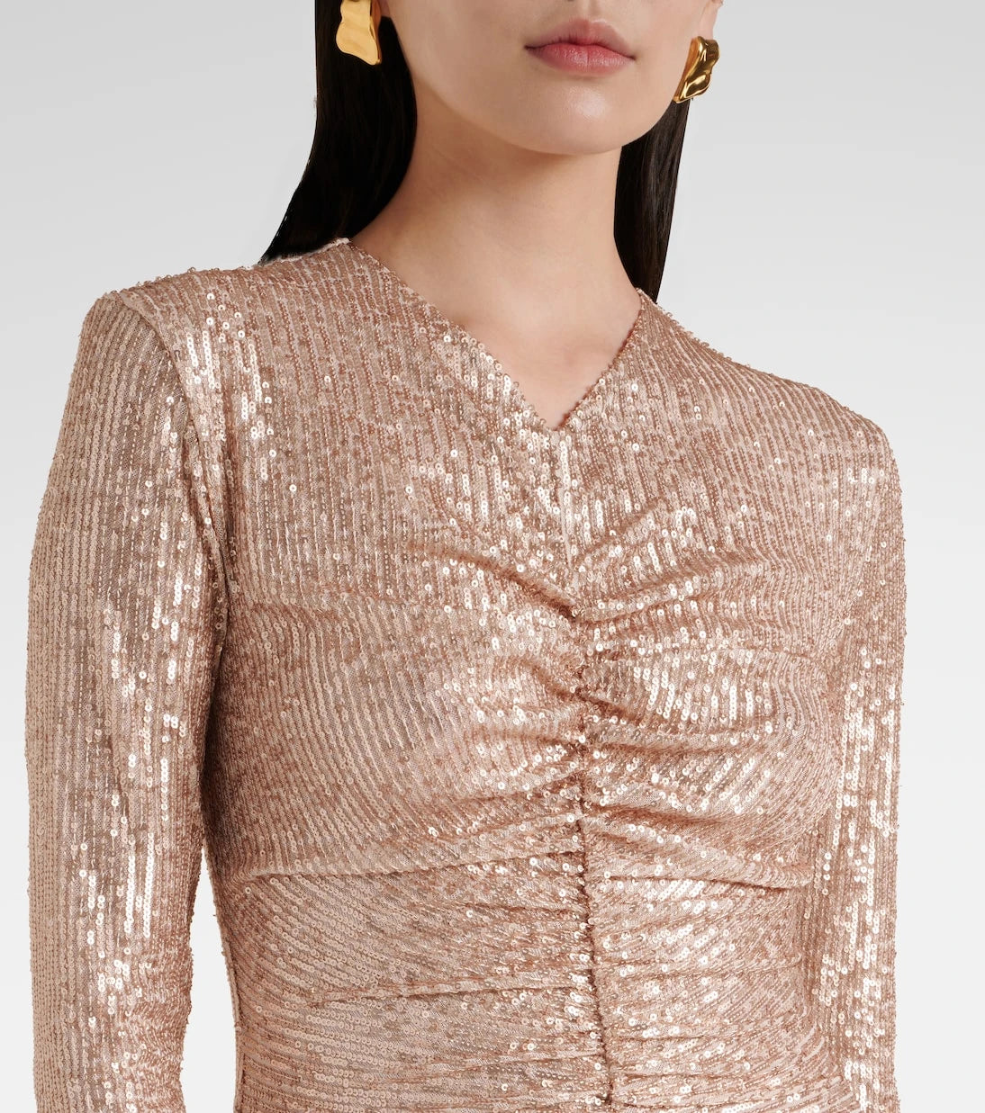 Norma Kamali - Ruched sequined gown