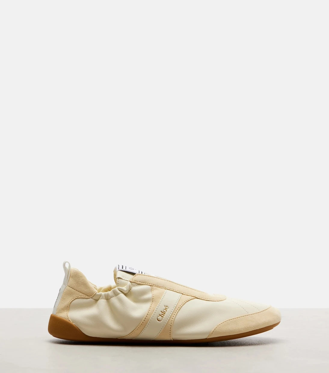 Chloé - Chloé Kick leather and suede sneakers