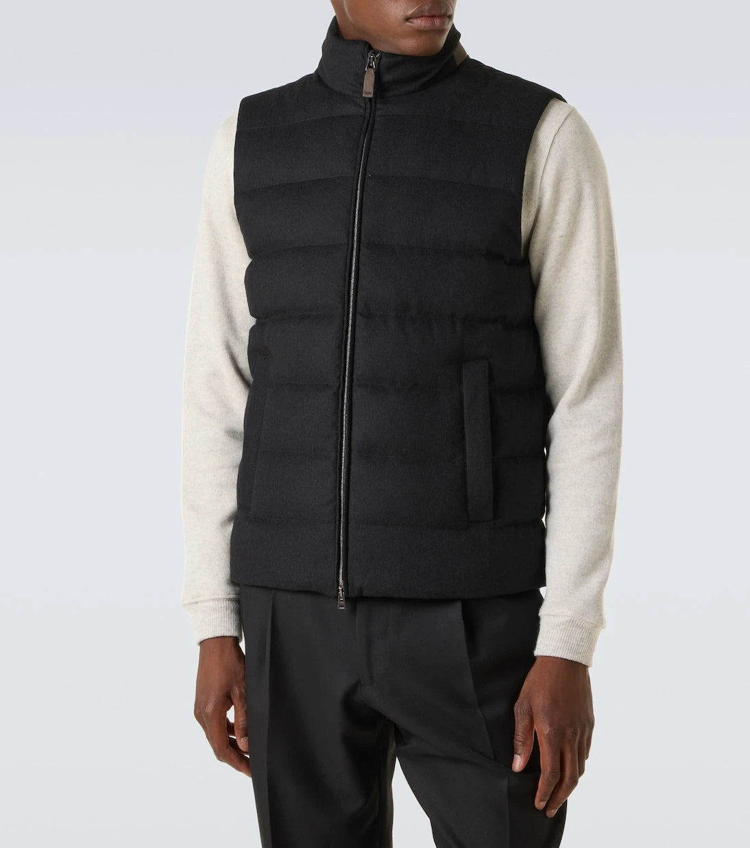 Herno - Down-paneled silk and cashmere vest