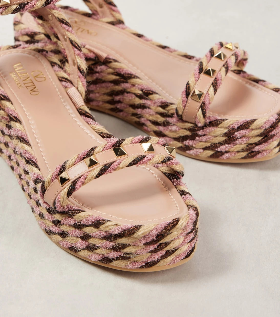 Valentino Garavani - Rockstud Torchon espadrille sandals