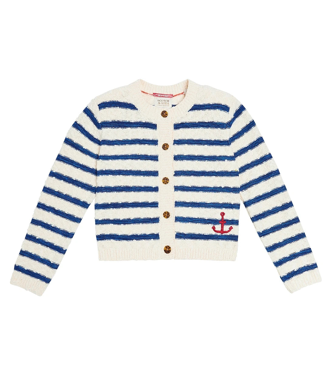 Scotch & Soda Kids - كارديجان مخطط من مزيج القطن