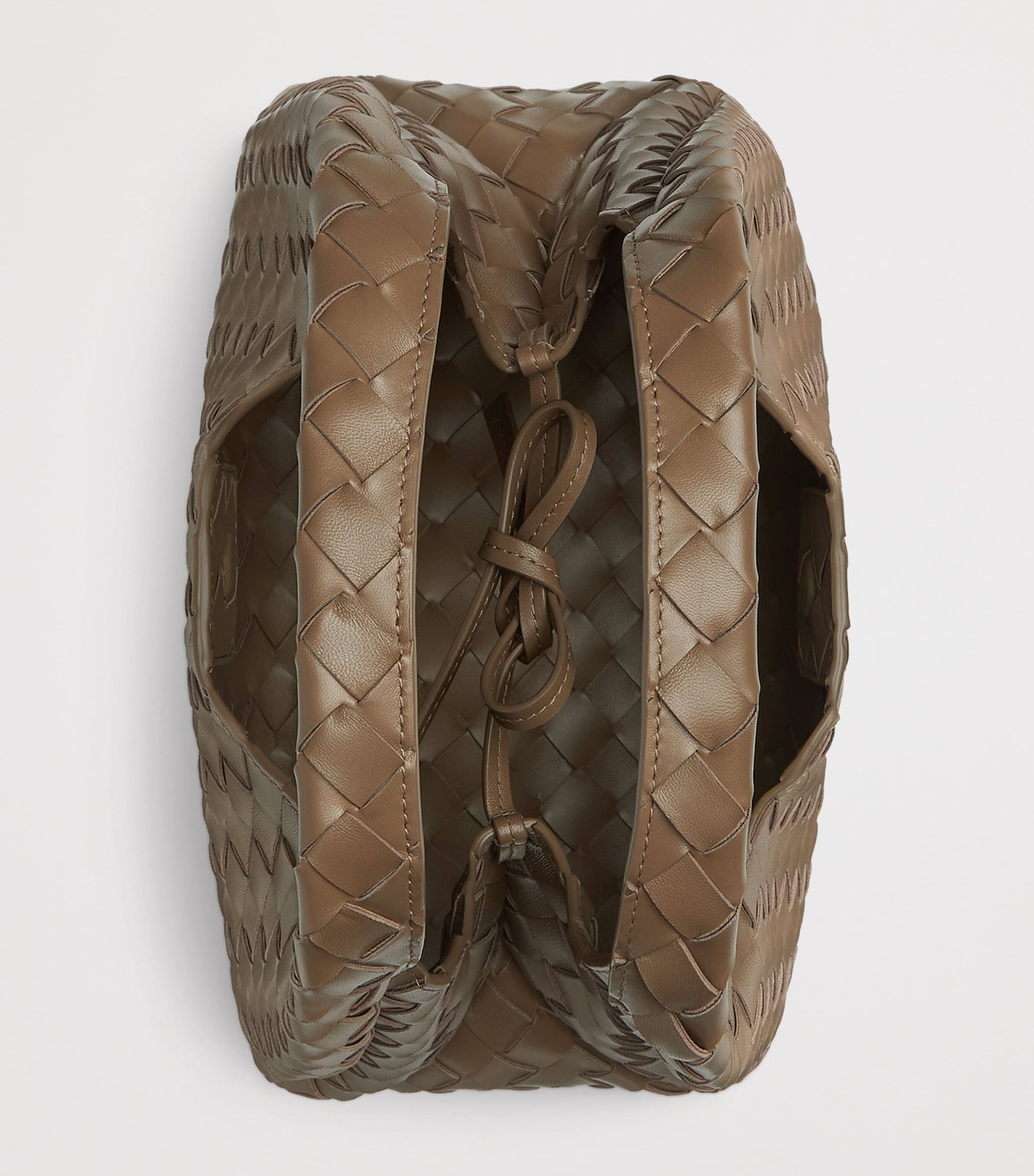 Small Leather Intrecciato Campana Shoulder Bag